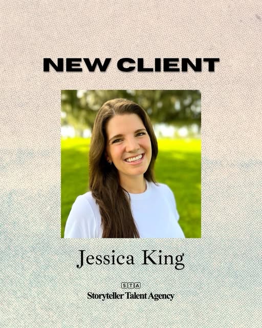 Storyteller Talent Agency new client announcement for Jessica King